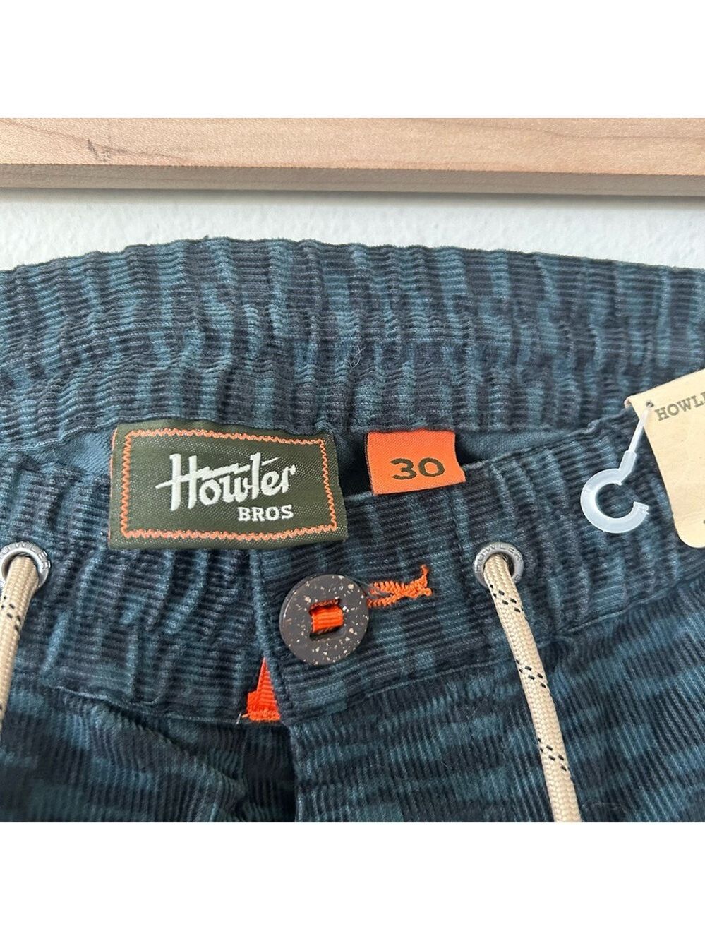 Howler Brothers Pressure Drop Cord Shorts Mens 30 Canyon Distortion Blue - Picture 4 of 5